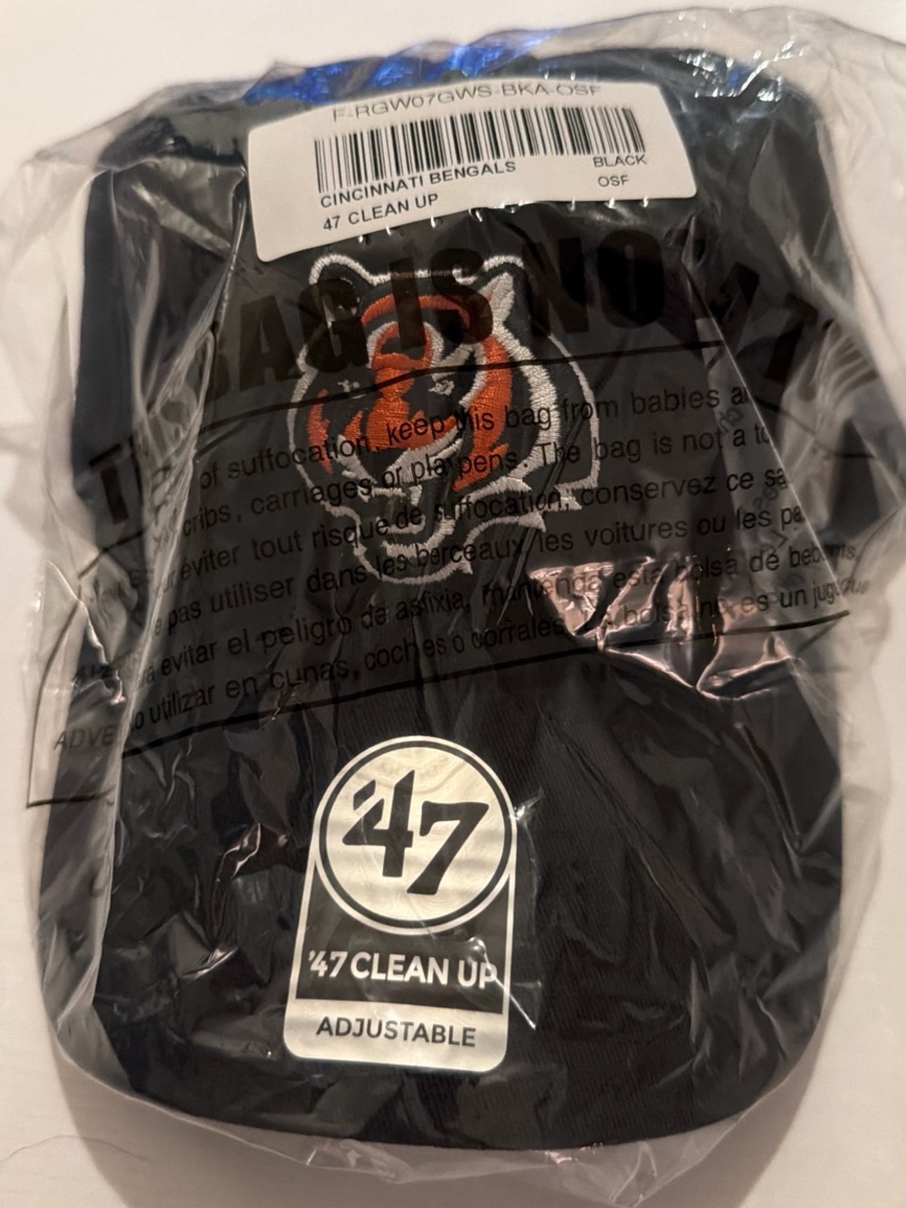 '47 Clean Up Cincinnati Bengals Black & Orange Adjustable Hat BRAND NEW